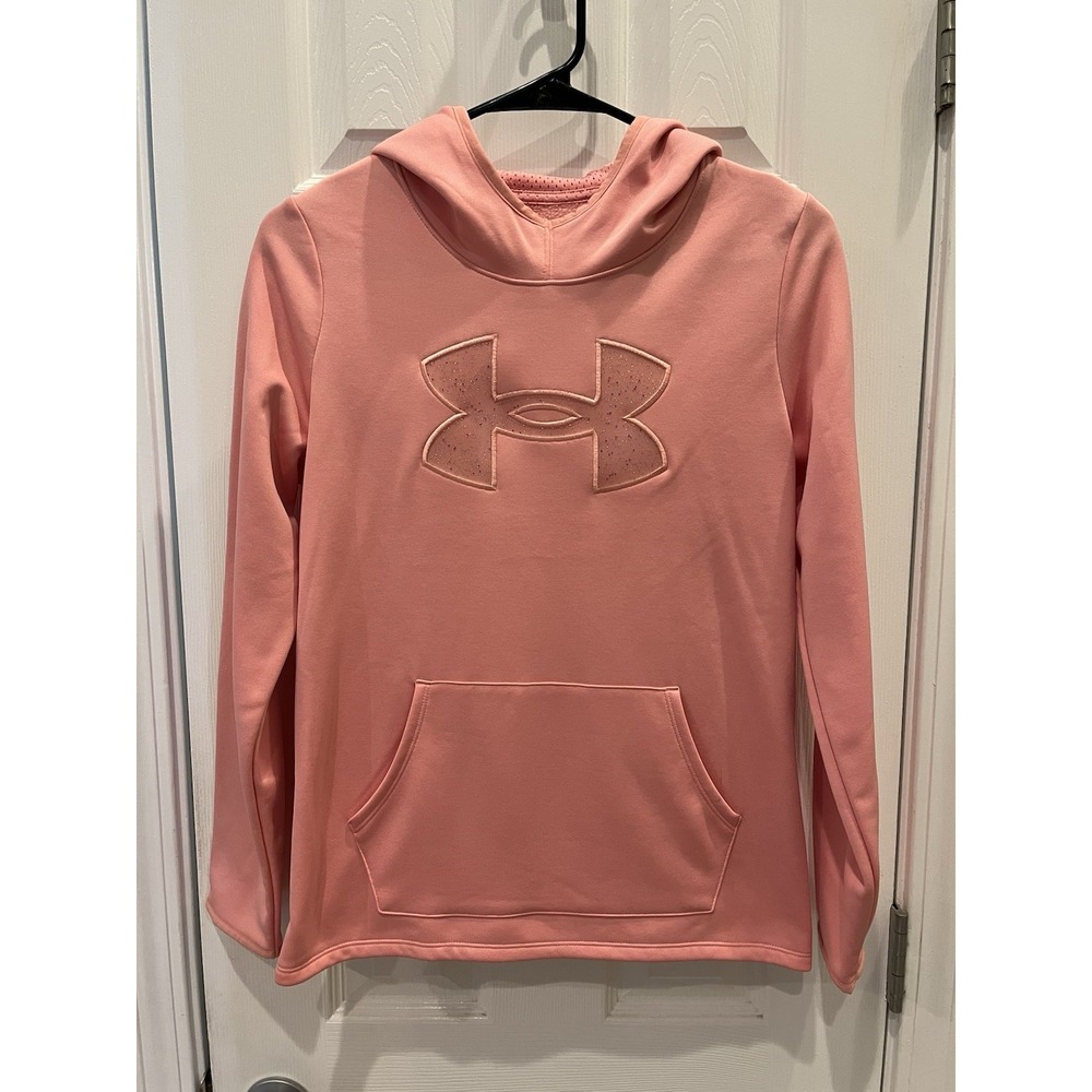 Under Armour Fleece Polyester‎ Hoodie Youth Large New W/O Tags Pink Loose Fit
